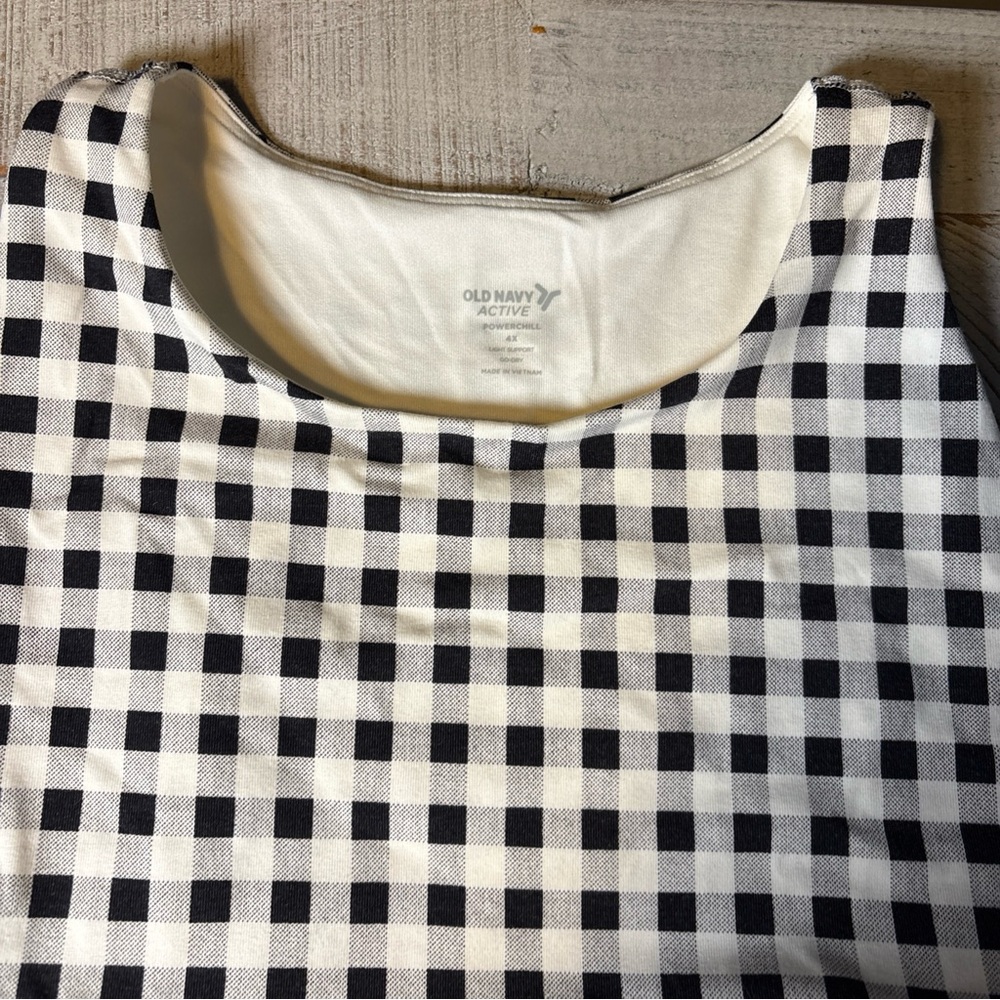 Old Navy Active Powerchill Light Support Top Black & White Bra 4x NWT! - Picture 4 of 16